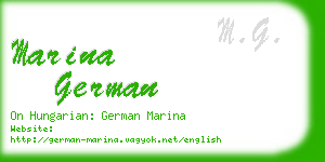 marina german business card
